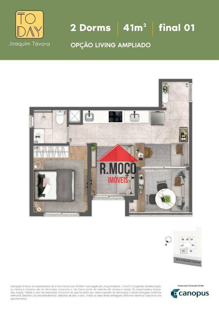 Apartamento, 1 quarto, 26 m² - Foto 3
