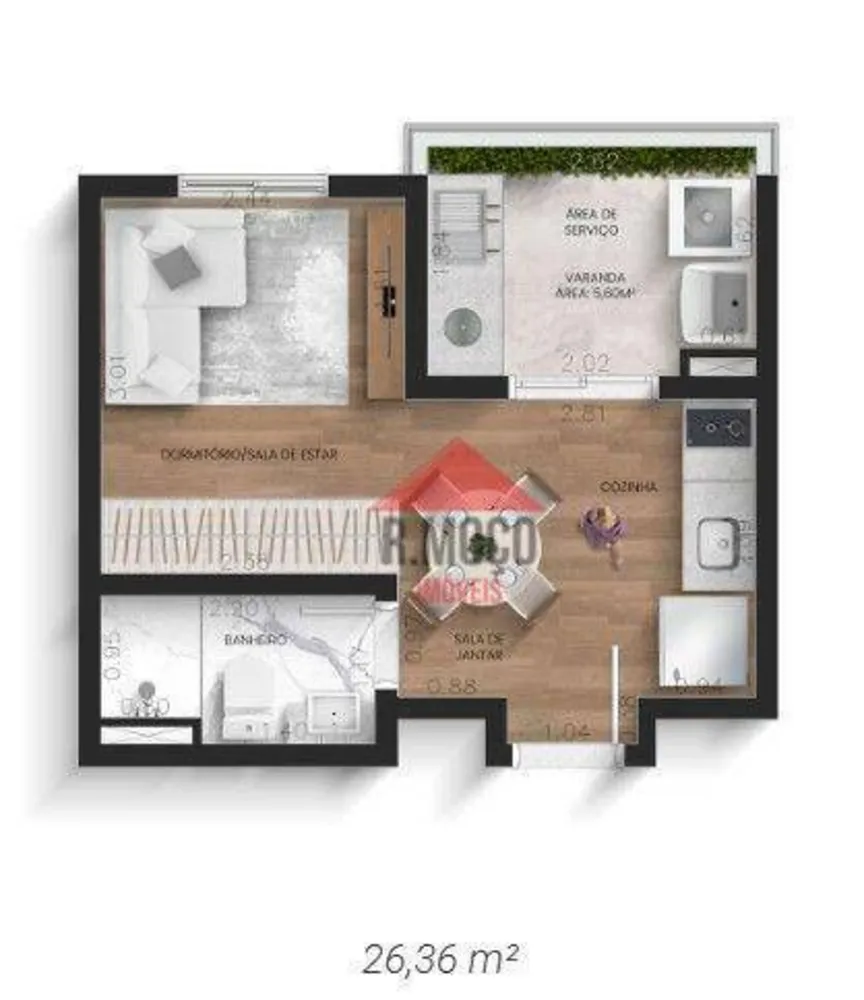 Apartamento, 1 quarto, 26 m² - Foto 3