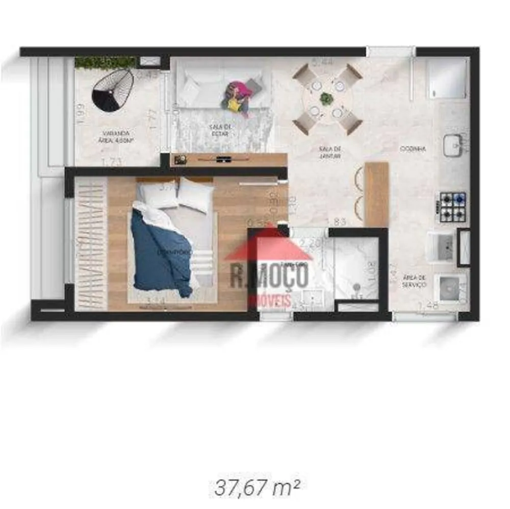 Apartamento, 1 quarto, 26 m² - Foto 6