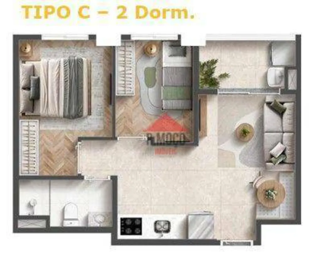 Apartamento, 2 quartos, 38 m² - Foto 3