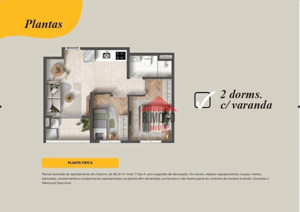 Apartamento, 2 quartos, 38 m² - Foto 1