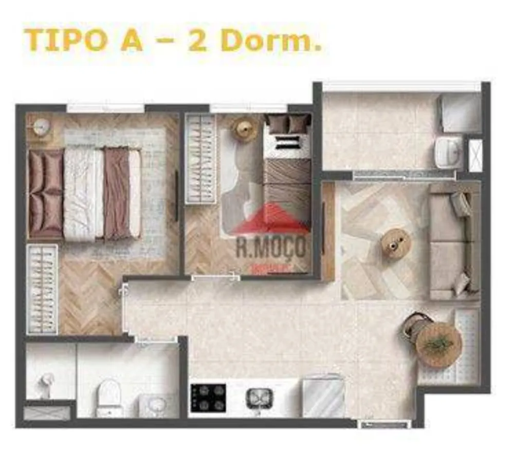 Apartamento, 2 quartos, 38 m² - Foto 2