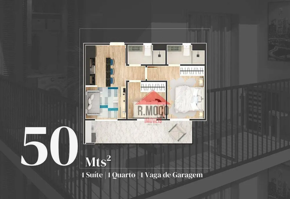 Apartamento, 2 quartos, 50 m² - Foto 3
