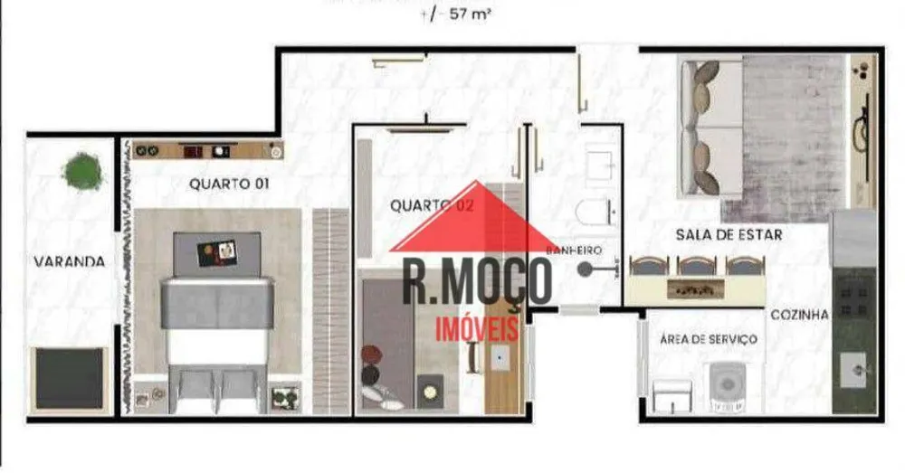 Apartamento, 2 quartos, 49 m² - Foto 9