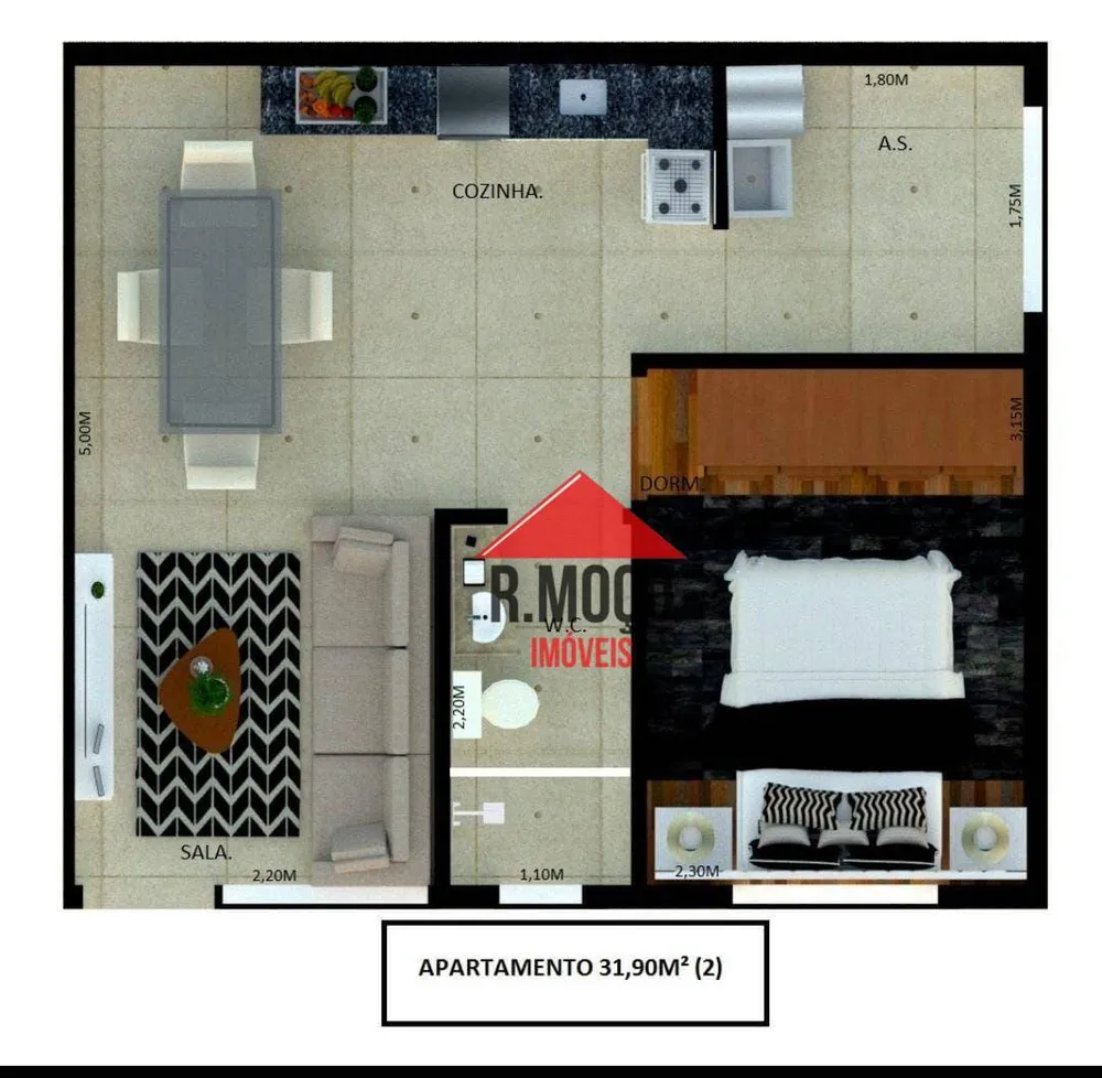 Apartamento, 3 quartos, 43 m² - Foto 7