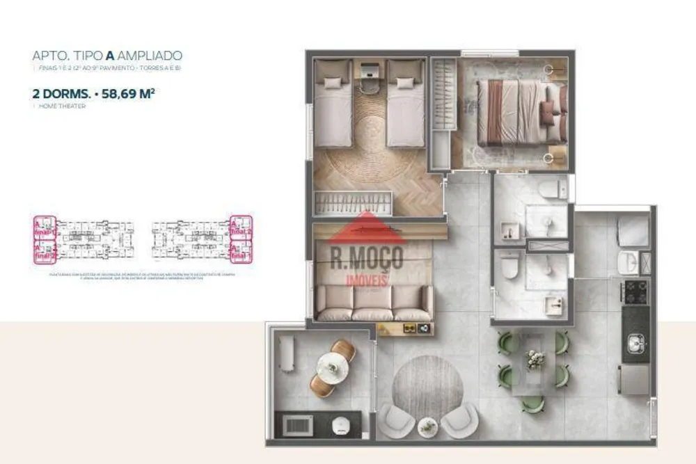 Apartamento, 2 quartos, 48 m² - Foto 10