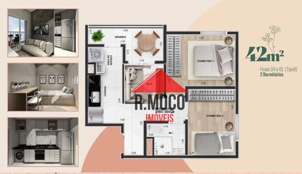 Apartamento, 2 quartos, 42 m² - Foto 7