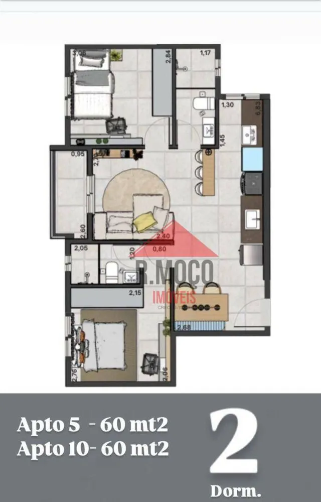 Apartamento, 2 quartos, 44 m² - Foto 5