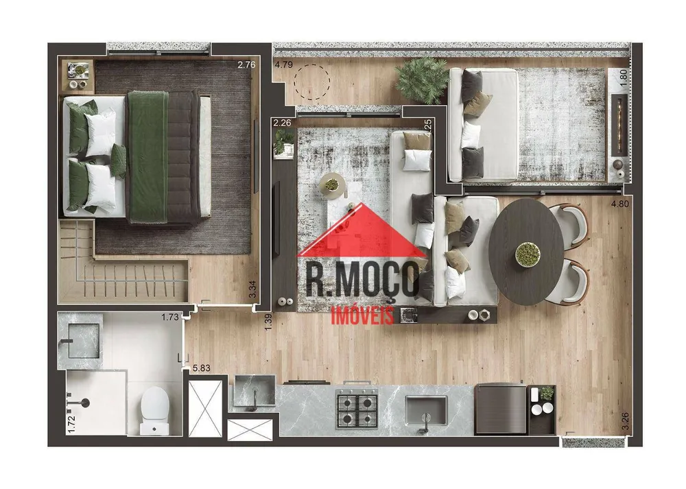 Apartamento, 1 quarto, 30 m² - Foto 1