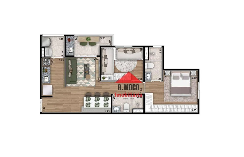 Apartamento, 2 quartos, 57 m² - Foto 9