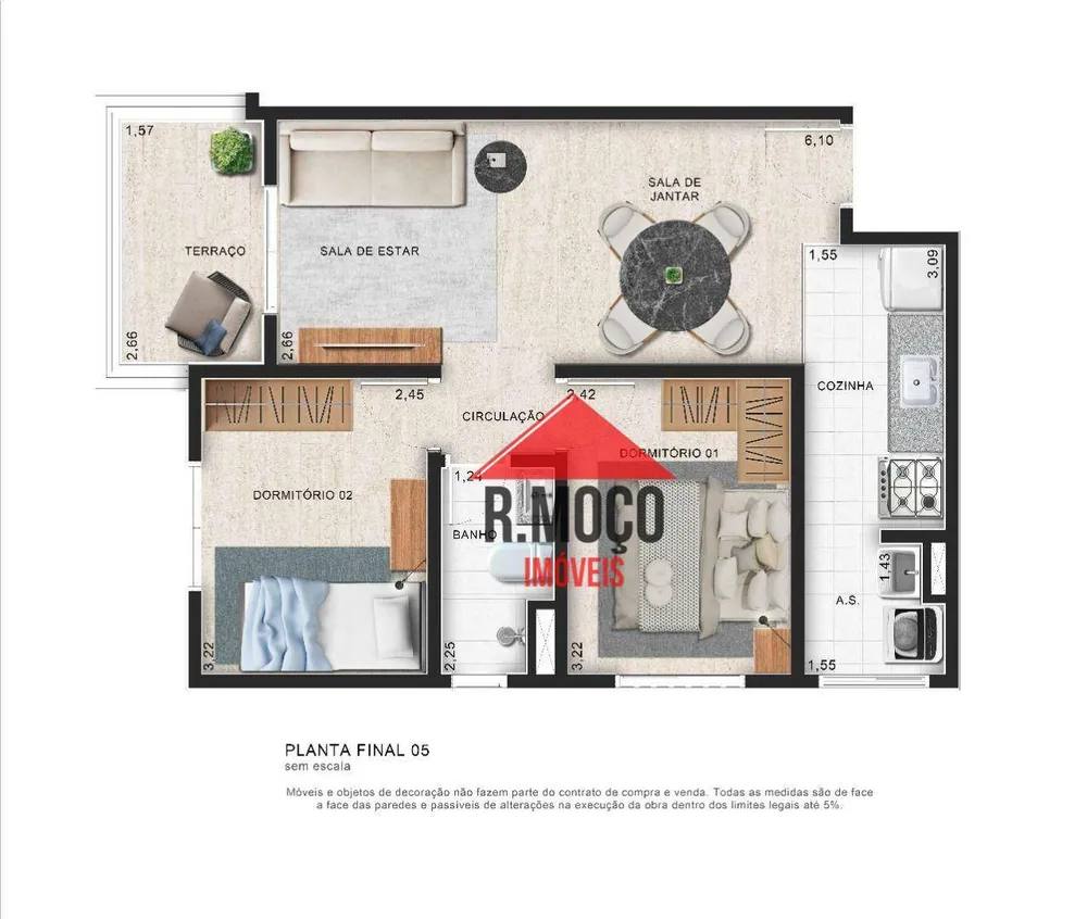 Apartamento, 2 quartos, 41 m² - Foto 4