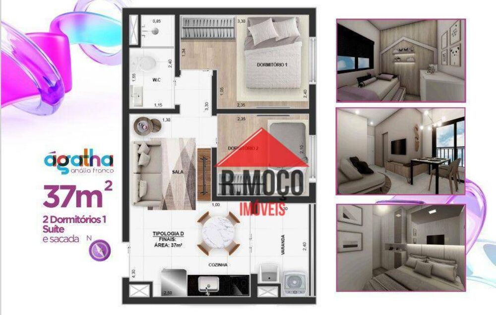 Apartamento, 2 quartos, 37 m² - Foto 7