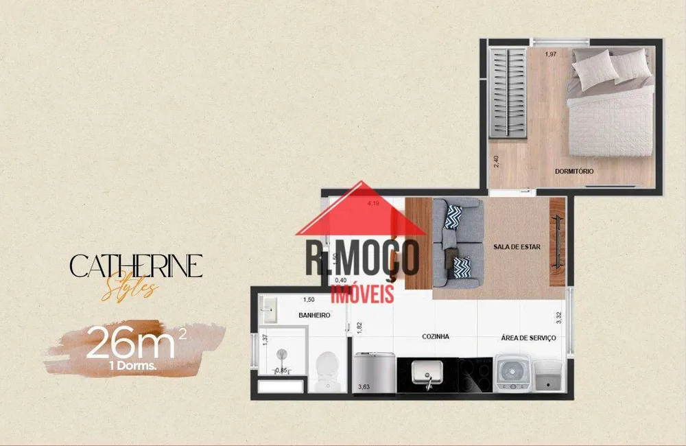 Apartamento, 2 quartos, 41 m² - Foto 7