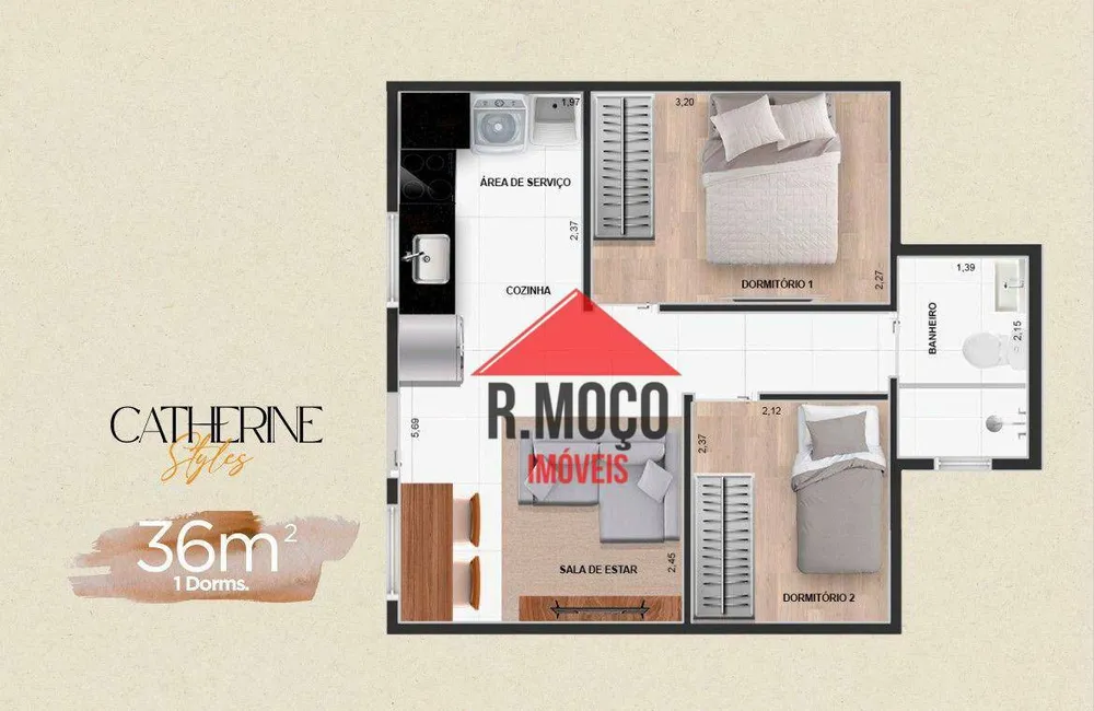 Apartamento, 2 quartos, 41 m² - Foto 5