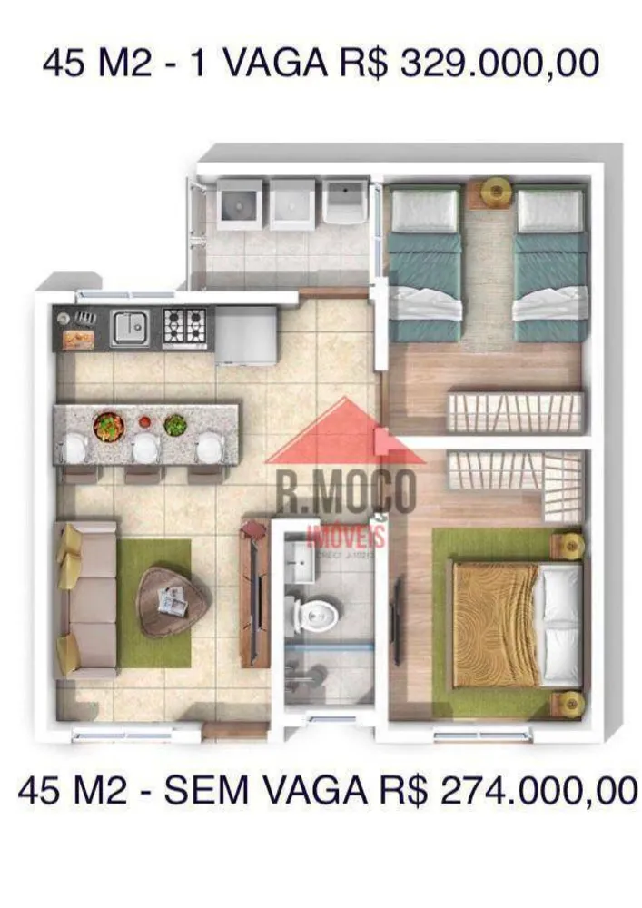 Apartamento, 2 quartos, 45 m² - Foto 6