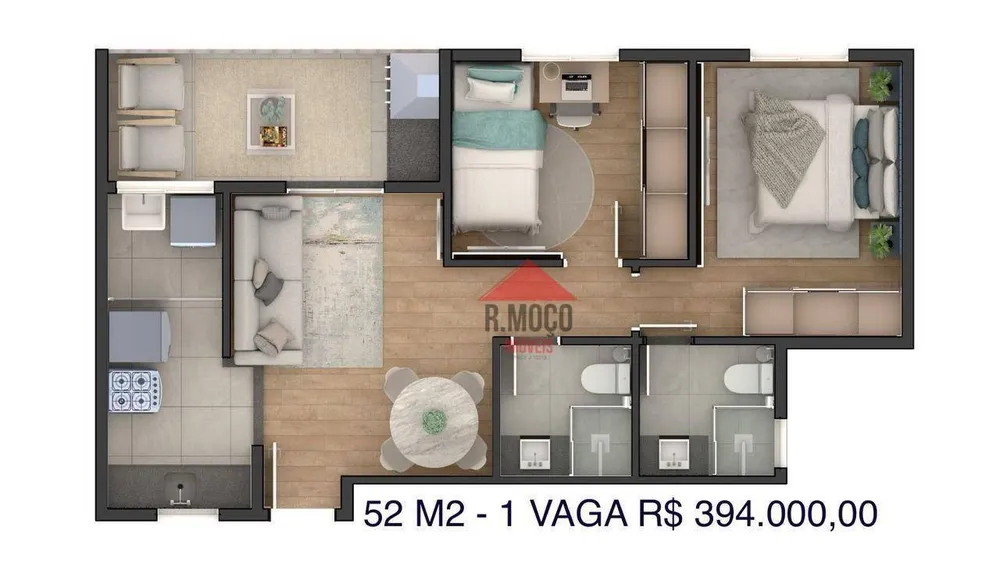 Apartamento, 2 quartos, 45 m² - Foto 9