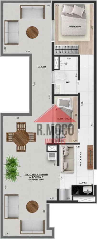 Apartamento, 2 quartos, 32 m² - Foto 12