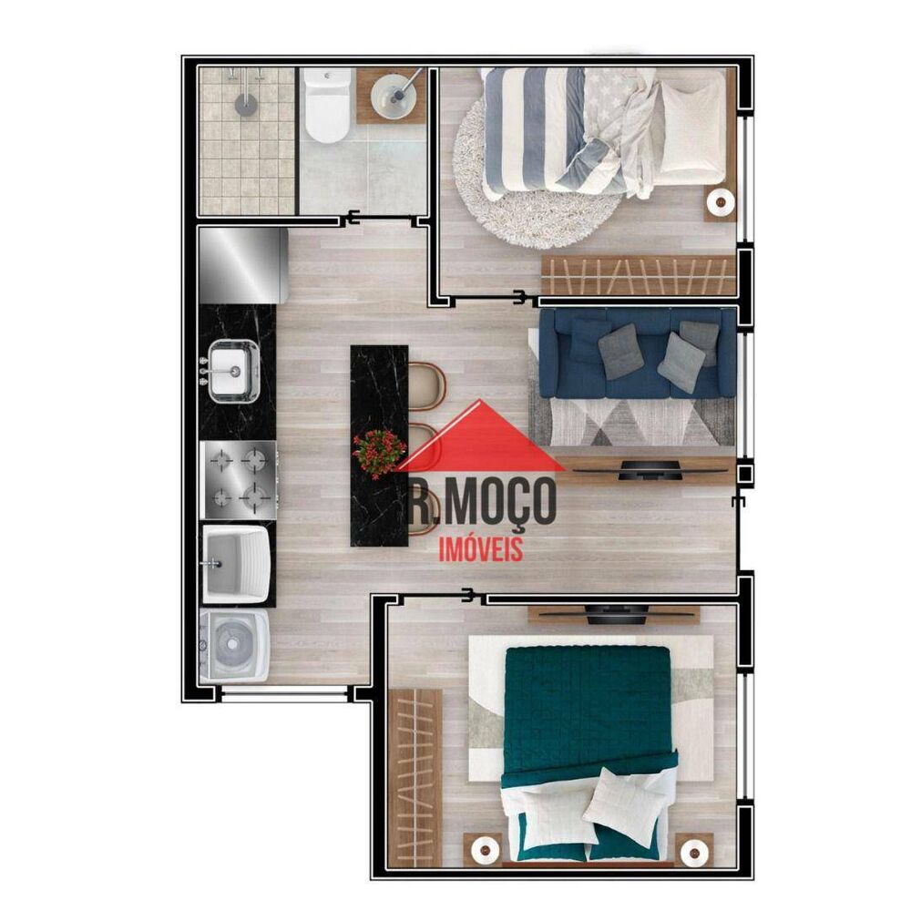 Apartamento, 2 quartos, 34 m² - Foto 4