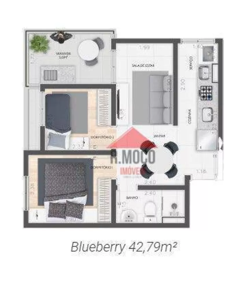 Apartamento, 1 quarto, 26 m² - Foto 1