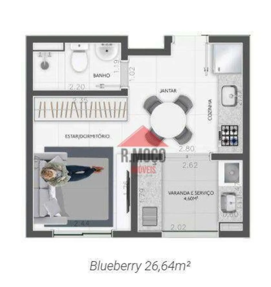 Apartamento, 1 quarto, 26 m² - Foto 4