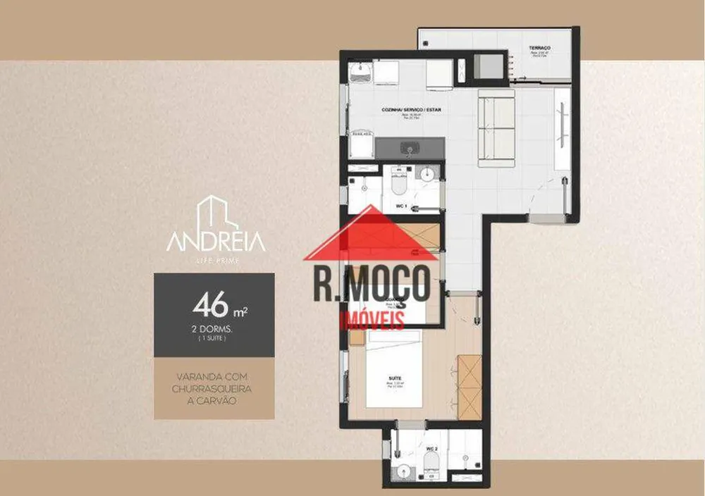 Apartamento, 2 quartos, 46 m² - Foto 8