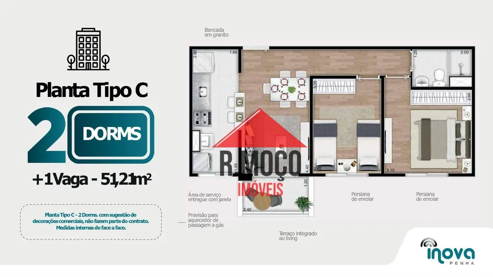 Apartamento, 2 quartos, 49 m² - Foto 4