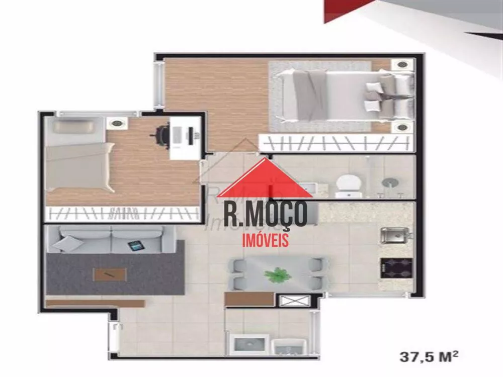 Apartamento, 2 quartos, 37 m² - Foto 1
