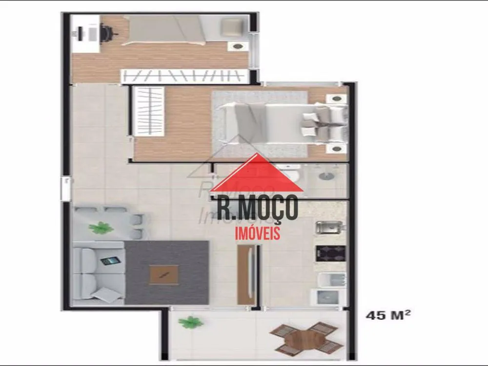 Apartamento, 2 quartos, 37 m² - Foto 3