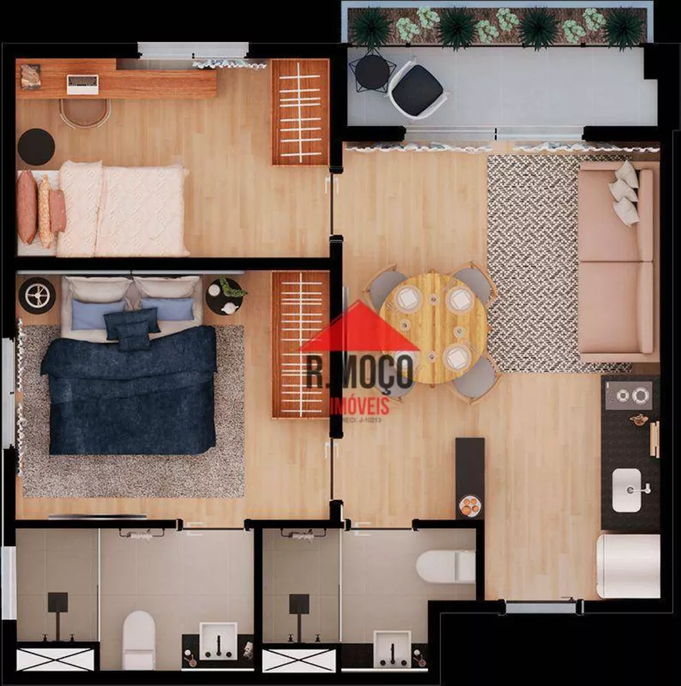 Apartamento, 2 quartos, 48 m² - Foto 3