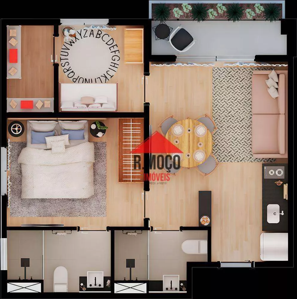 Apartamento, 2 quartos, 48 m² - Foto 2
