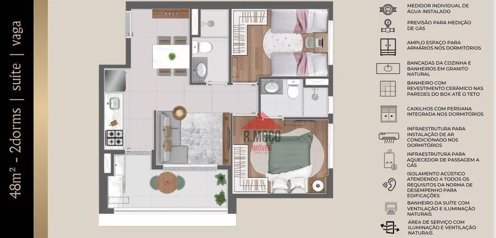 Apartamento, 2 quartos, 37 m² - Foto 6