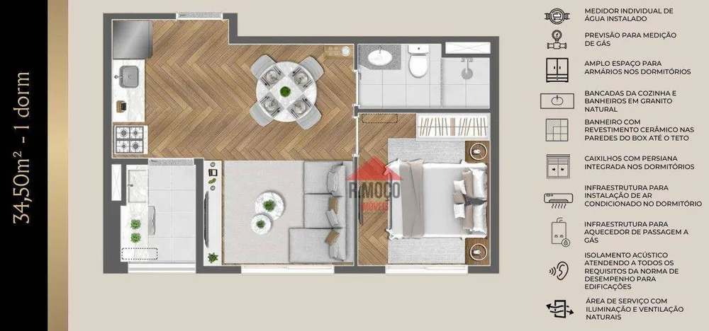 Apartamento, 2 quartos, 37 m² - Foto 10