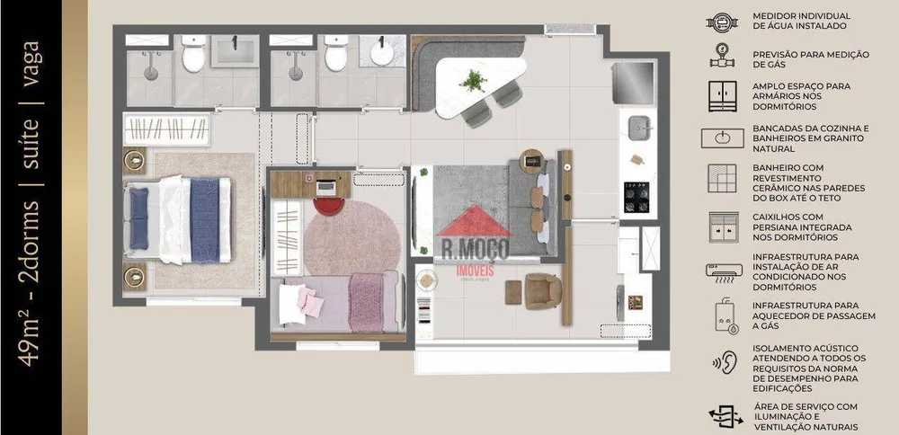 Apartamento, 2 quartos, 37 m² - Foto 4