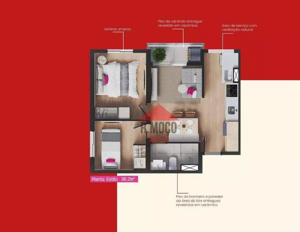 Apartamento, 2 quartos, 36 m² - Foto 5