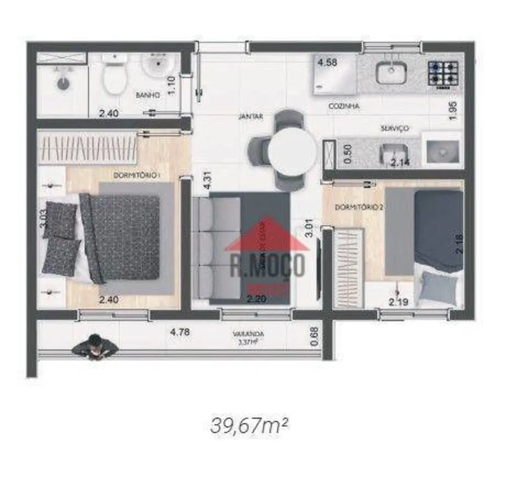Apartamento, 1 quarto, 25 m² - Foto 8