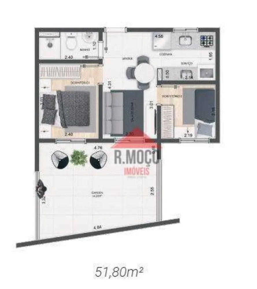 Apartamento, 1 quarto, 25 m² - Foto 4