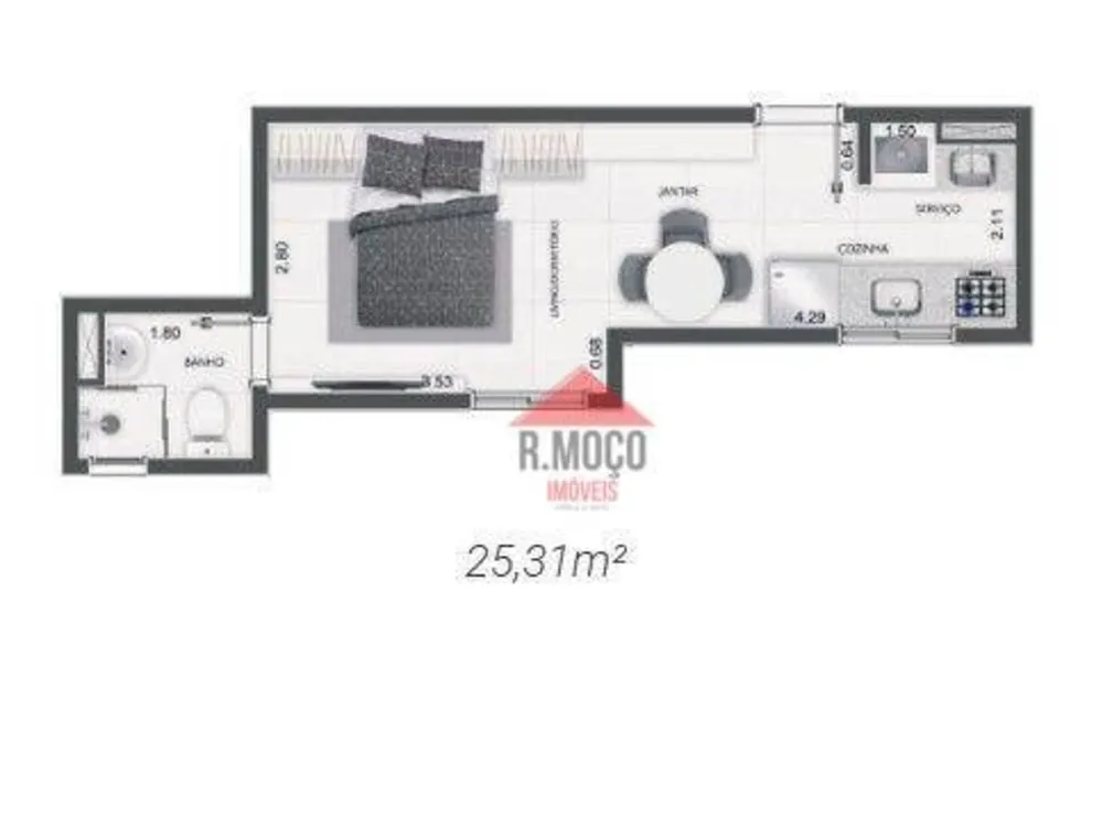 Apartamento, 1 quarto, 25 m² - Foto 9