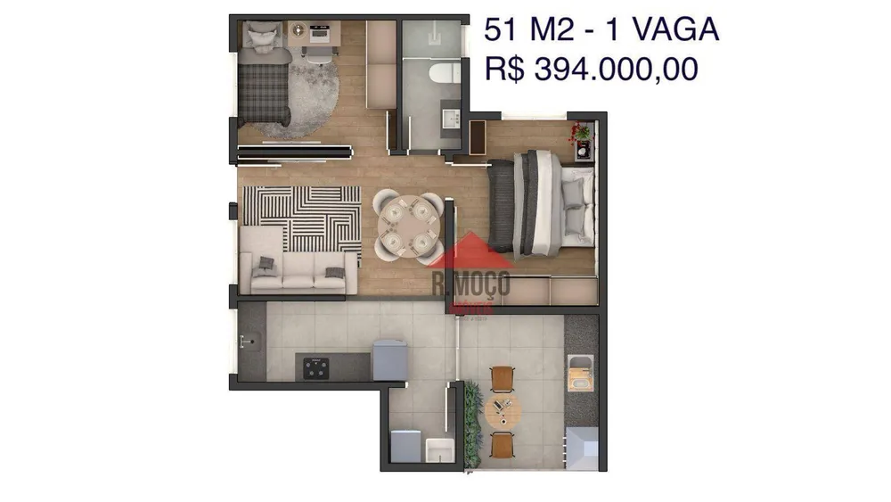 Apartamento, 2 quartos, 53 m² - Foto 10