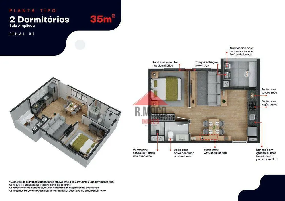 Apartamento, 1 quarto, 29 m² - Foto 2