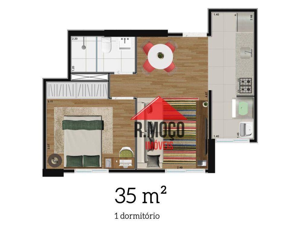 Apartamento à venda com 2 quartos, 51m² - Foto 6
