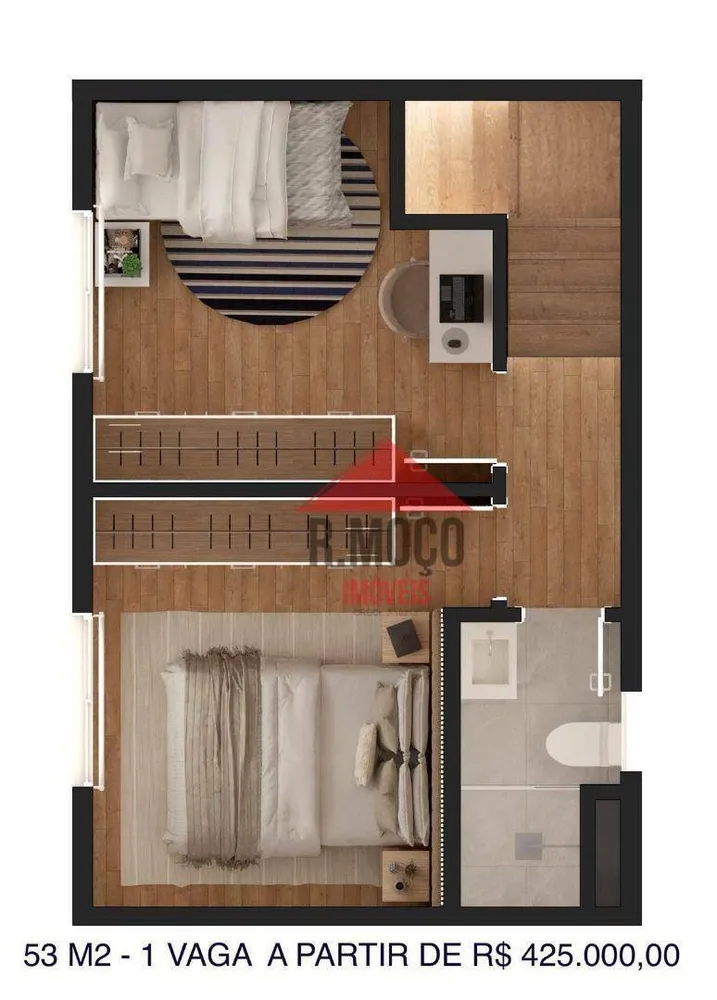Apartamento, 2 quartos, 52 m² - Foto 3