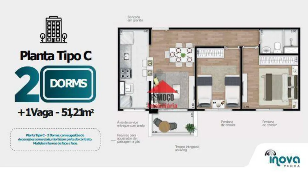 Apartamento, 2 quartos, 49 m² - Foto 9
