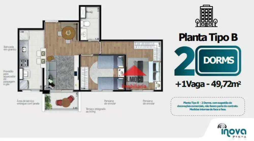 Apartamento, 2 quartos, 49 m² - Foto 8