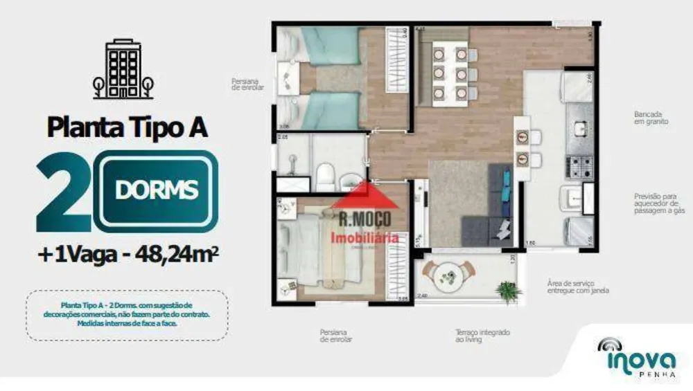 Apartamento, 2 quartos, 49 m² - Foto 6