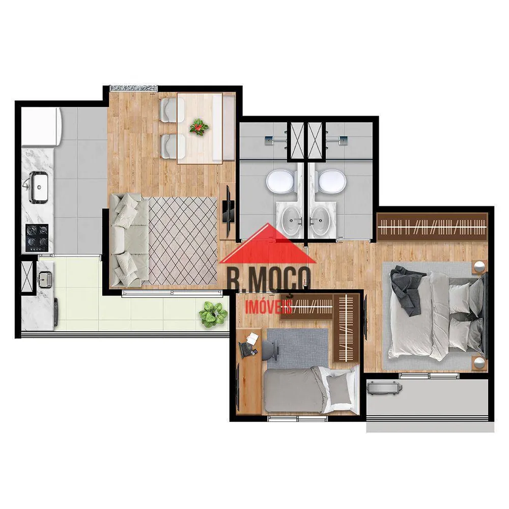 Apartamento, 2 quartos, 45 m² - Foto 9