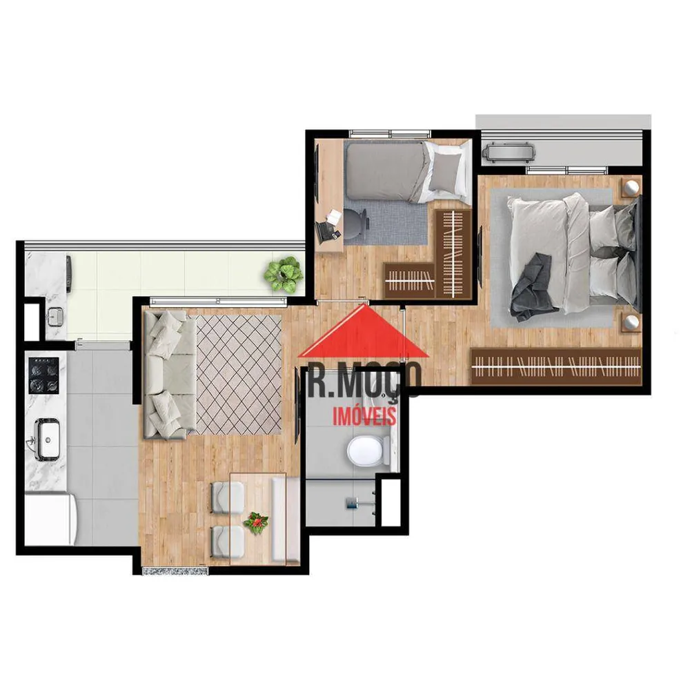 Apartamento, 2 quartos, 45 m² - Foto 5