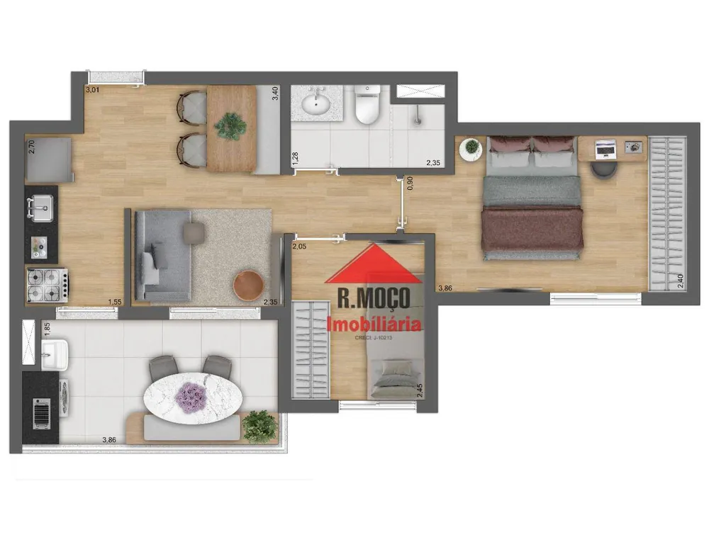 Apartamento, 2 quartos, 45 m² - Foto 24