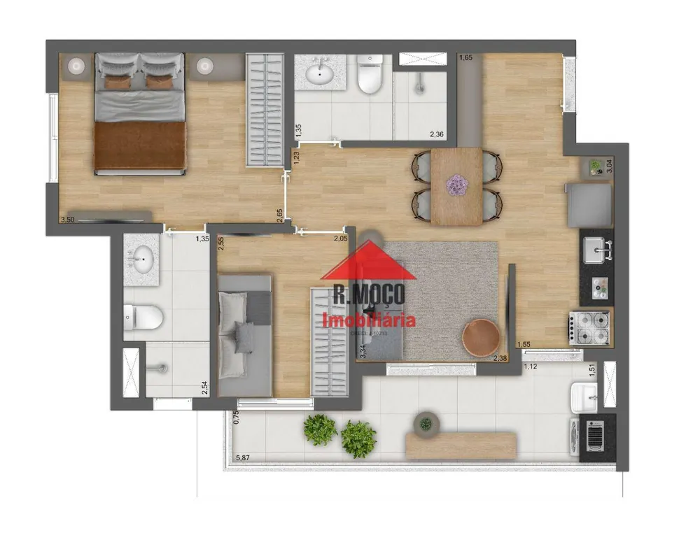Apartamento, 2 quartos, 45 m² - Foto 23