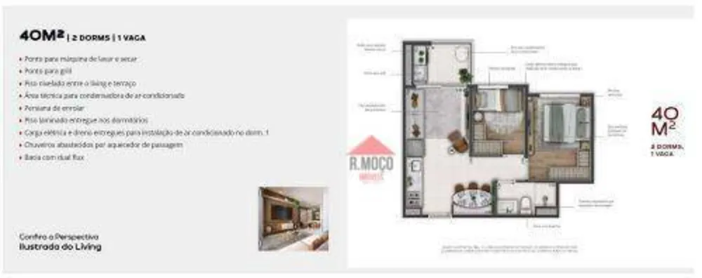 Apartamento, 2 quartos, 40 m² - Foto 15