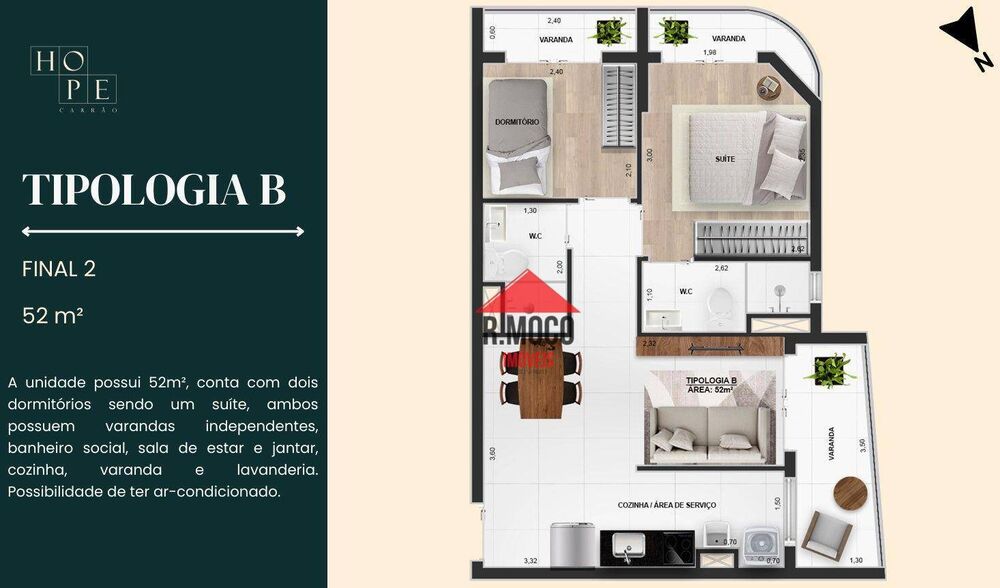 Apartamento, 2 quartos, 33 m² - Foto 6
